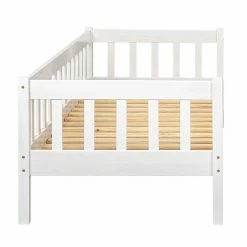 100x70x209 Skandi Holzbett In Weiß - Beato -Valganios Sales 100x70x209 skandi holzbett in weiss aus kiefer inklusive lattenrost beato 05