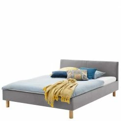 Valganios Sales 21 120x200 Oder 140x200 Stoffbett In Hellgrau - Sumatria