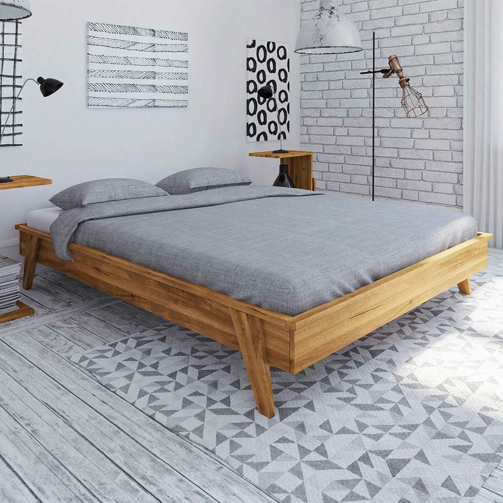 190 Cm Kurzes Doppelbett Aus Holz - Hardus 4 190 Cm Kurzes Doppelbett Aus Holz - Hardus – Bild 2