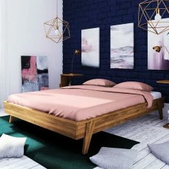 190 Cm Kurzes Doppelbett Aus Holz - Hardus 9 190 Cm Kurzes Doppelbett Aus Holz - Hardus -Valganios Sales 190 cm kurzes doppelbett aus holz wildeiche fuer dachschraegen hardus 02