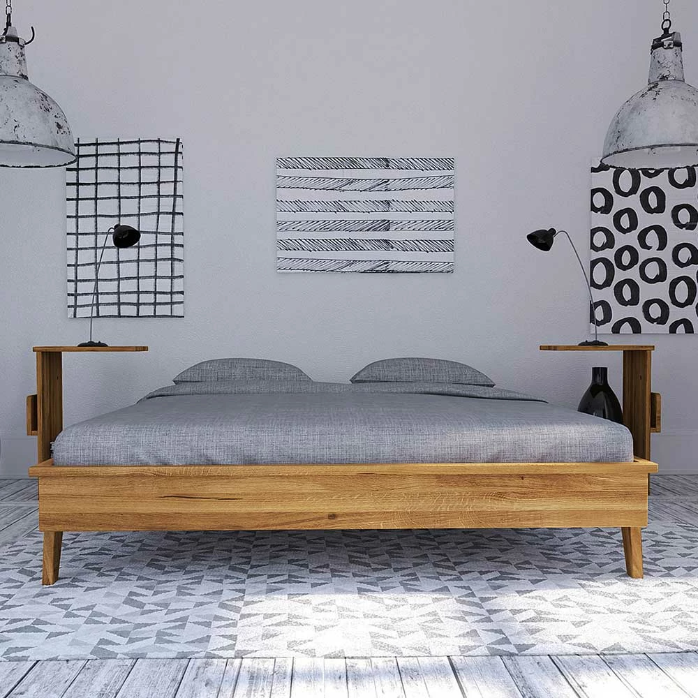 190 Cm Kurzes Doppelbett Aus Holz - Hardus 6 190 Cm Kurzes Doppelbett Aus Holz - Hardus – Bild 4