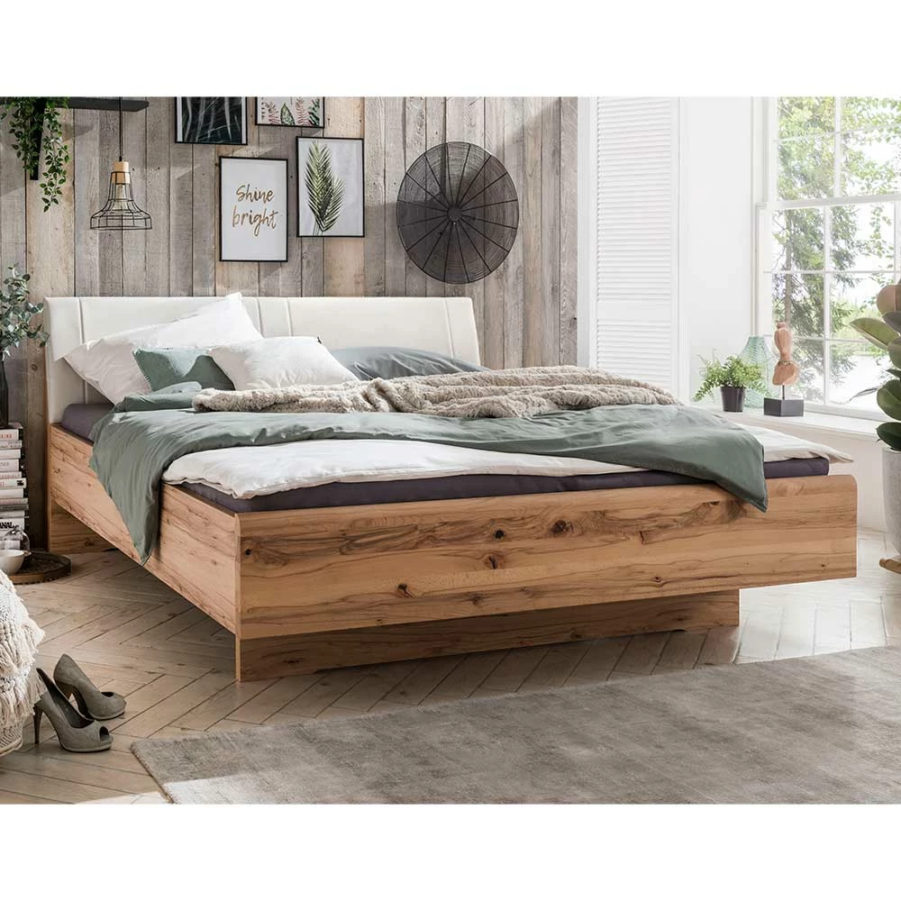 2 Personen Bettgestell aus Kernbuche massiv - Krofun 2 Personen Bettgestell Aus Kernbuche Massiv - Krofun -Valganios Sales 2 personen bettgestell aus kernbuche massiv mit kunstleder kopfteil in beige krofun 01