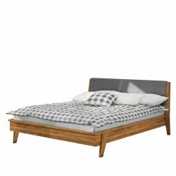 220cm Langes Wildeiche Bett Im Retrostil - Hardus