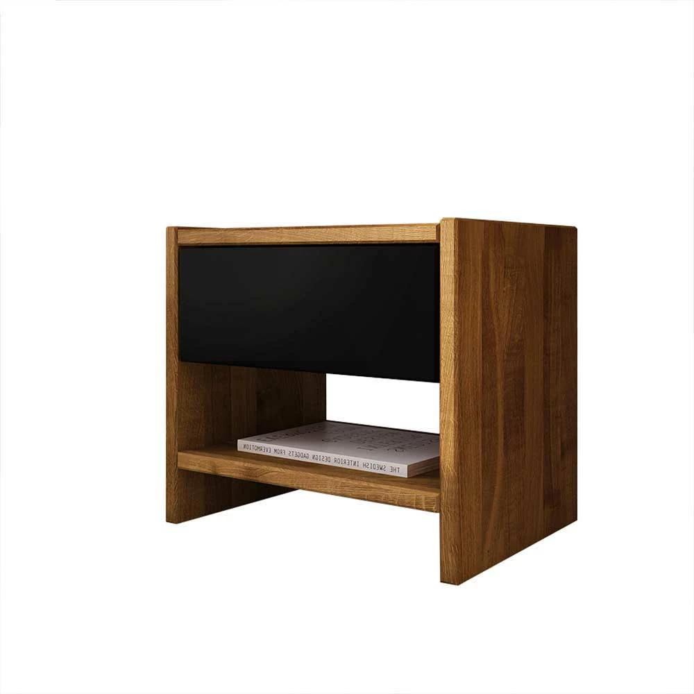 220cm Wildeichebett mit Nachttischen - Olbysca (dreiteilig) 220cm Wildeichebett Mit Nachttischen - Olbysca (dreiteilig) -Valganios Sales 220cm wildeichebett mit nachttischen schwarzem kopfteil olbysca 06