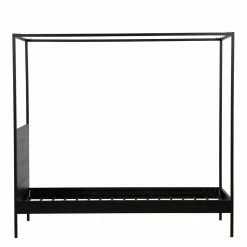 90x200 Metall Himmelbett In Schwarz - Madrilena -Valganios Sales 90x200 metall himmelbett in schwarz modernes design madrilena 03