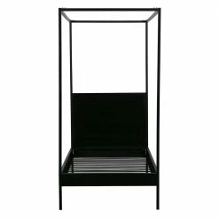 90x200 Metall Himmelbett In Schwarz - Madrilena -Valganios Sales 90x200 metall himmelbett in schwarz modernes design madrilena 04