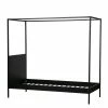 90x200 Metall Himmelbett In Schwarz - Madrilena -Valganios Sales 90x200 metall himmelbett in schwarz modernes design madrilena f