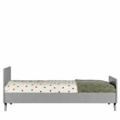 97x77x206 Landhaus Bett In Schlamm Grau - Vrenman -Valganios Sales 97x77x206 landhaus bett in schlamm grau aus kiefer mit kopf fussteil vrenman 02