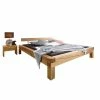 Balken Wildeiche Bett & Nachttische - Satton I (dreiteilig) -Valganios Sales balken wildeiche bett nachttische optional mit bettkasten satton i f