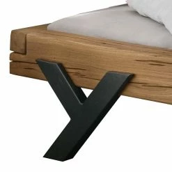 Balkenbett Aus Eichenholz Ohne Kopfteil - Rovina 4 Balkenbett Aus Eichenholz Ohne Kopfteil - Rovina -Valganios Sales balkenbett aus eichenholz ohne kopfteil mit metallbeinen rovina 02