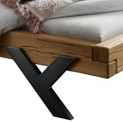 Balkenbett Aus Eichenholz Ohne Kopfteil - Rovina 5 Balkenbett Aus Eichenholz Ohne Kopfteil - Rovina -Valganios Sales balkenbett aus eichenholz ohne kopfteil mit metallbeinen rovina 03