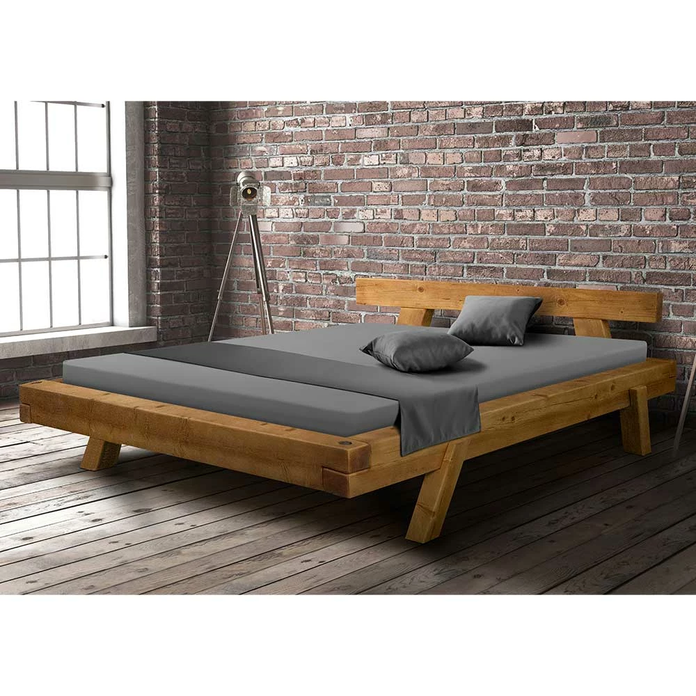 Balkenbett aus Massivholz in Eichefarben - Myrano Balkenbett Aus Massivholz In Eichefarben - Myrano -Valganios Sales balkenbett aus massivholz in eichefarben gebeizt 4 formate myrano 01