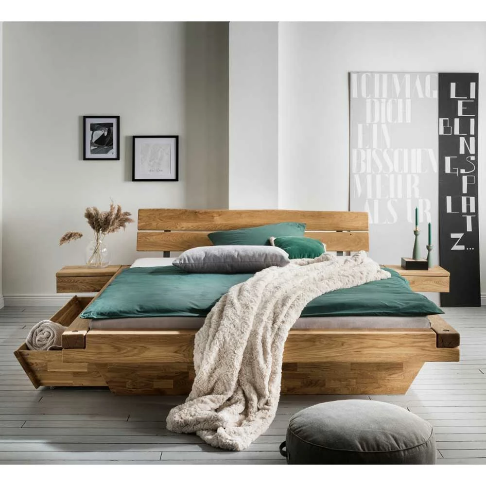 Balkenbett mit Baumkanten Kopfteil - Laredo (dreiteilig) Balkenbett Mit Baumkanten Kopfteil - Laredo (dreiteilig) -Valganios Sales balkenbett mit baumkanten kopfteil aus wildeiche massivholz laredo 02