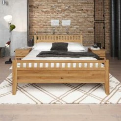 Besucherbett Masdamos Aus Wildeiche Massivholz -Valganios Sales besucherbett wildeiche massivholz geoelt masdamos 01