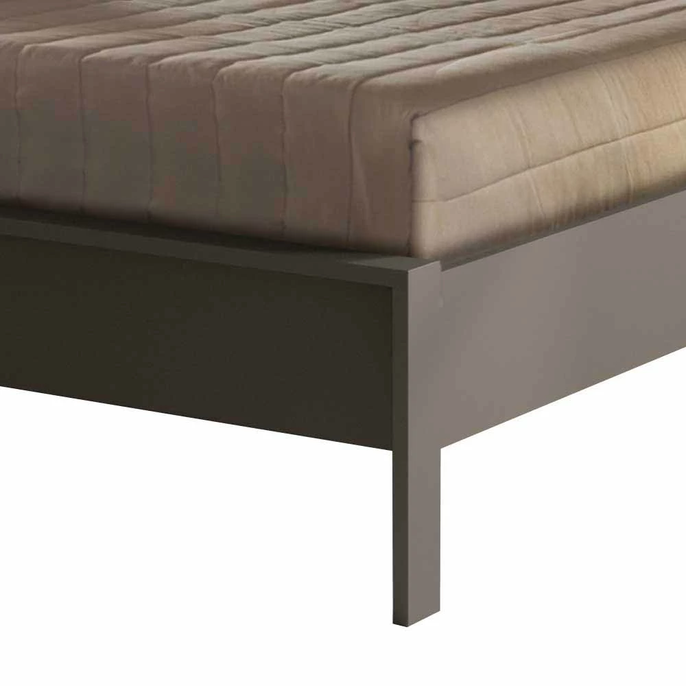 Bett Leah in Braun Grau Metall Bett Leah In Braun Grau Metall -Valganios Sales bett braun grau metall polsterkopfteil leah 03