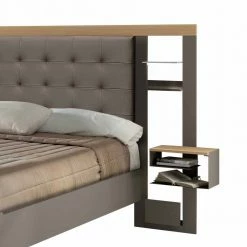 Bett Leah In Braun Grau Metall 6 Bett Leah In Braun Grau Metall -Valganios Sales bett braun grau metall polsterkopfteil leah 04