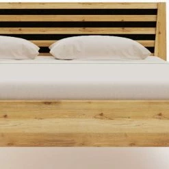 Bett In Wildeiche Natur & Schwarz - Atlas 6 Bett In Wildeiche Natur & Schwarz - Atlas -Valganios Sales bett in wildeiche natur schwarz mit mittelsteg doppelbett atlas 04