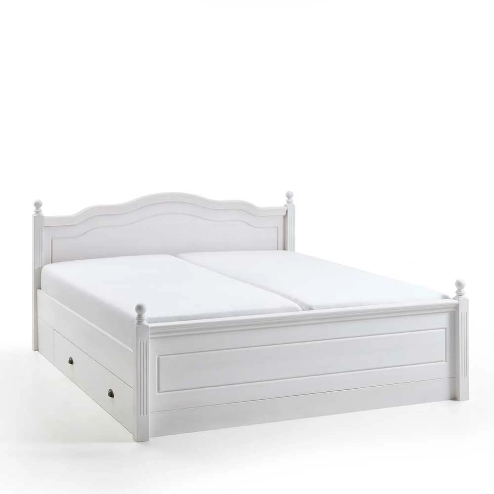 Bett mit Stauraum aus Kiefernholz Laburita in Weiß lackiert Bett Mit Stauraum Aus Kiefernholz Laburita In Weiß Lackiert -Valganios Sales bett mit stauraum aus kiefernholz in weiss lackiert 180x200 laburita 04