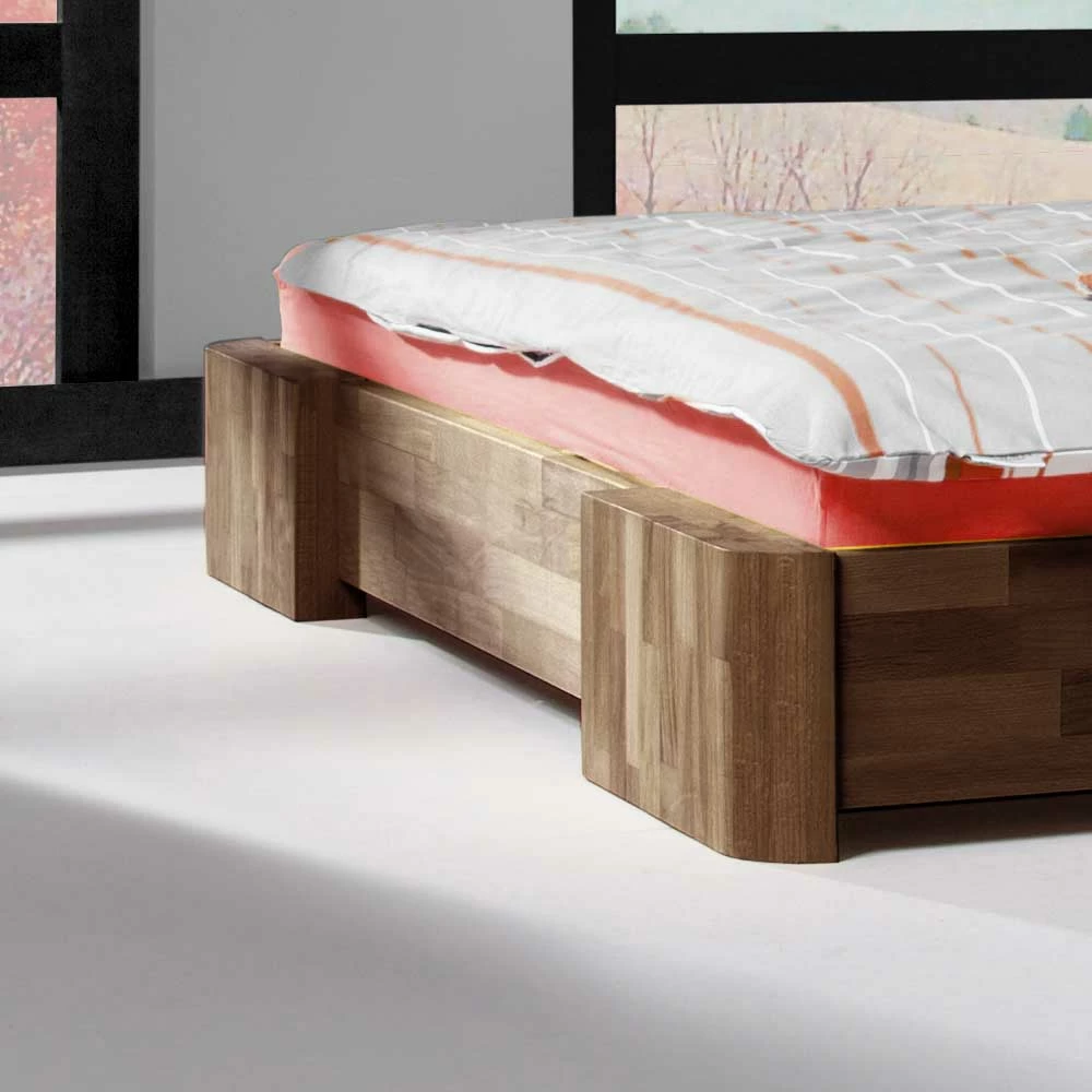 Bett Tunar in Nussbaumfarben lackiert Bett Tunar In Nussbaumfarben Lackiert -Valganios Sales bett nussbaumfarben lackiert buche massivholz tunar html 04