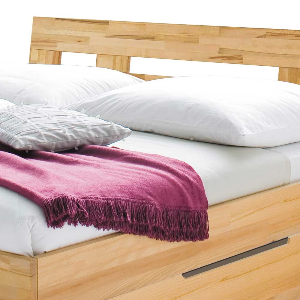Bett Agacina mit Schubkästen (dreiteilig) Bett Agacina Mit Schubkästen (dreiteilig) -Valganios Sales bett schubkaesten kernbuche massivholz agacina 04