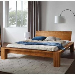 Bett Basnia Aus Wildeiche Massiv Im Naturfarbton -Valganios Sales bett wildeiche massiv im naturfarbton 180x200cm basnia 01