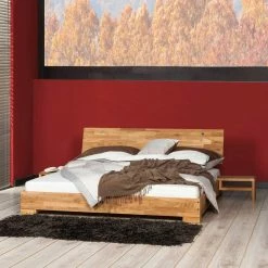 Bett Brezona Aus Wildeiche Massivholz -Valganios Sales bett wildeiche massivholz modern brezona html 01