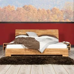 Bett Brezona Aus Wildeiche Massivholz -Valganios Sales bett wildeiche massivholz modern brezona html 02