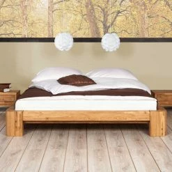 Bett Phelix Aus Wildeiche Massivholz -Valganios Sales bett wildeiche massivholz ohne kopfteil phelix html 02