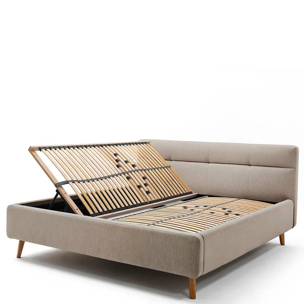 Bettkasten Polsterbett in Beige & Eiche - Stroy Bettkasten Polsterbett In Beige & Eiche - Stroy -Valganios Sales bettkasten polsterbett in beige eiche 160x200 oder 180x200 stroy 03