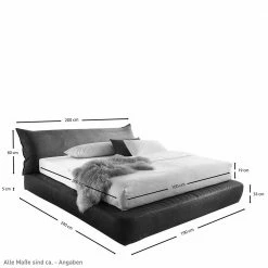 Boxspring-Doppelbett Mit Blumen Stoff-Kopfteil - Arendal -Valganios Sales boxspring doppelbett mit blumen stoff kopfteil stoff box in beige arendal 05