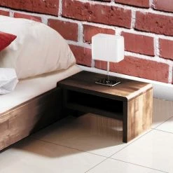 Buche Bett Urvena In Nussbaumfarben -Valganios Sales buche bett nussbaumfarben ohne kopfteil urvena html 02