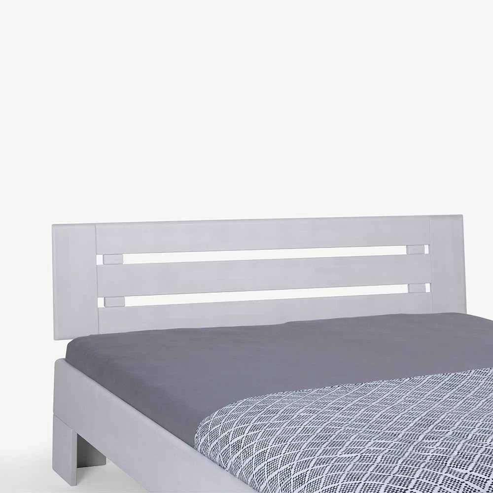 Buche Massivholzbett Belliona in Weiß Buche Massivholzbett Belliona In Weiß -Valganios Sales buche massivholzbett in weiss mit mittelholm belliona 03