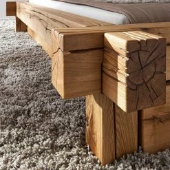 Charmantes Wildeiche Bett Mit Balken Rahmen - Satton 5 Charmantes Wildeiche Bett Mit Balken Rahmen - Satton -Valganios Sales charmantes wildeiche bett mit balken rahmen 140x200 bis 200x200 satton 03