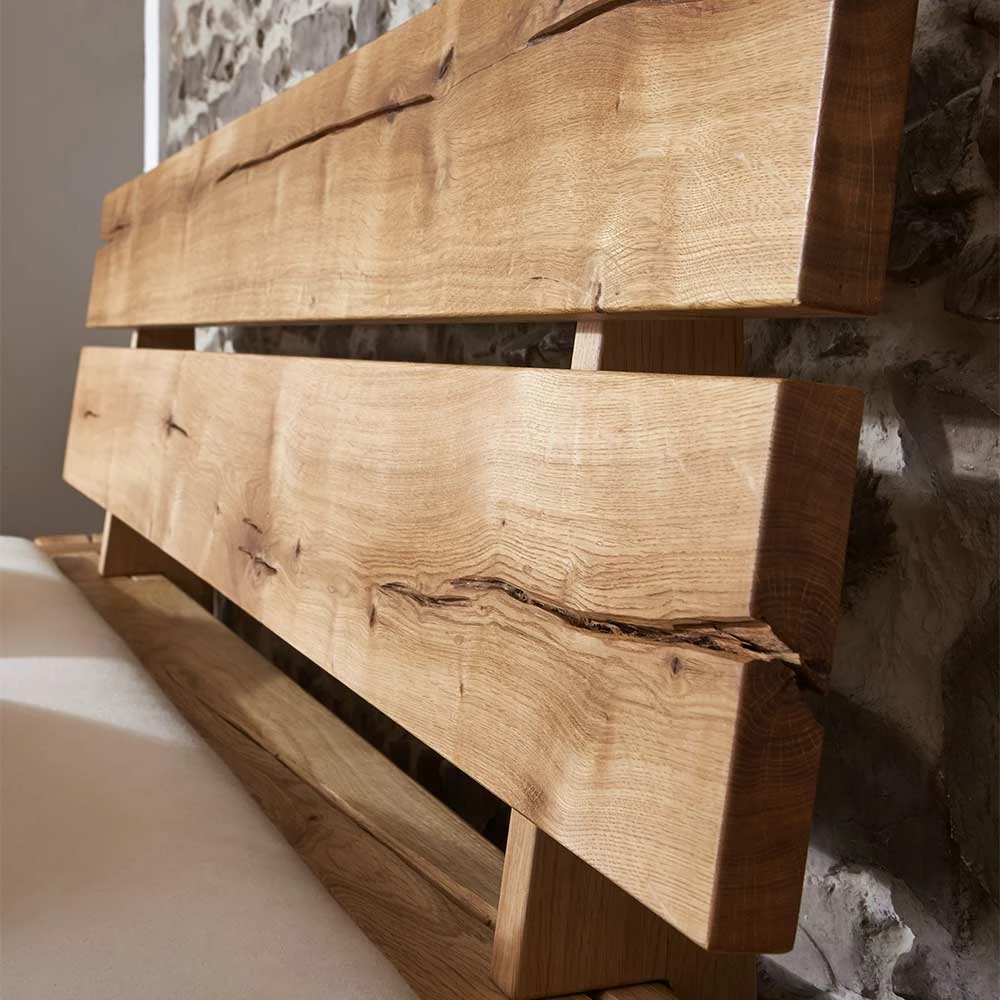 Charmantes Wildeiche Bett mit Balken Rahmen - Satton Charmantes Wildeiche Bett Mit Balken Rahmen - Satton -Valganios Sales charmantes wildeiche bett mit balken rahmen 140x200 bis 200x200 satton 04