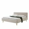 Cord Doppelbett In Beige - Assjan -Valganios Sales cord doppelbett in beige mit massivholz fuessen aus eiche assjan f
