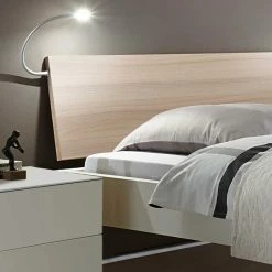 Design-Doppelbett In Hellem Esche Dekor & Weiß - Ezianas -Valganios Sales design doppelbett in hellem esche dekor weiss vier breiten im shop ezianas 03