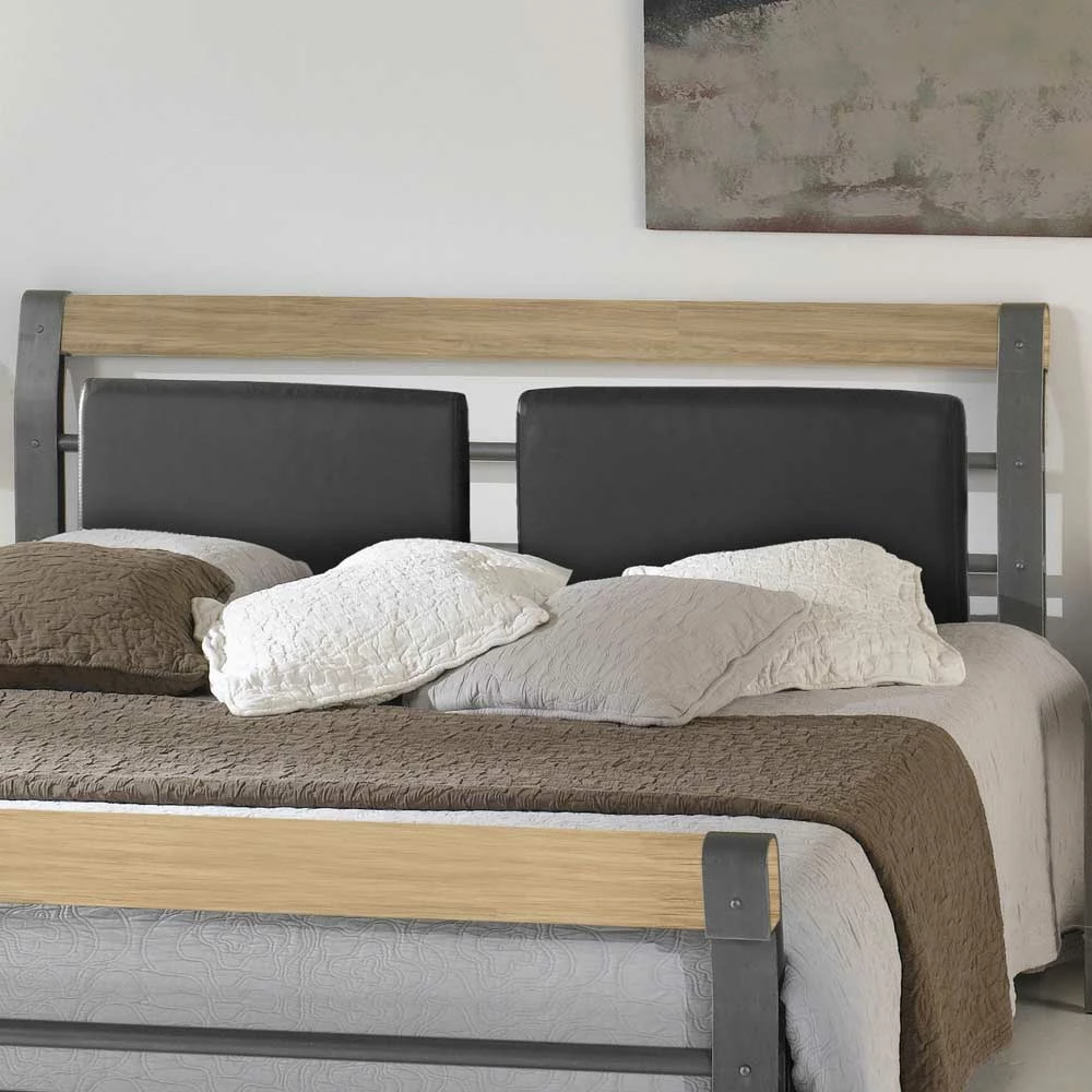 Design Eisenbett mit Eiche Massivholz - Cramos Design Eisenbett Mit Eiche Massivholz - Cramos -Valganios Sales design eisenbett mit eiche massivholz kunstleder als doppelbett cramos 02