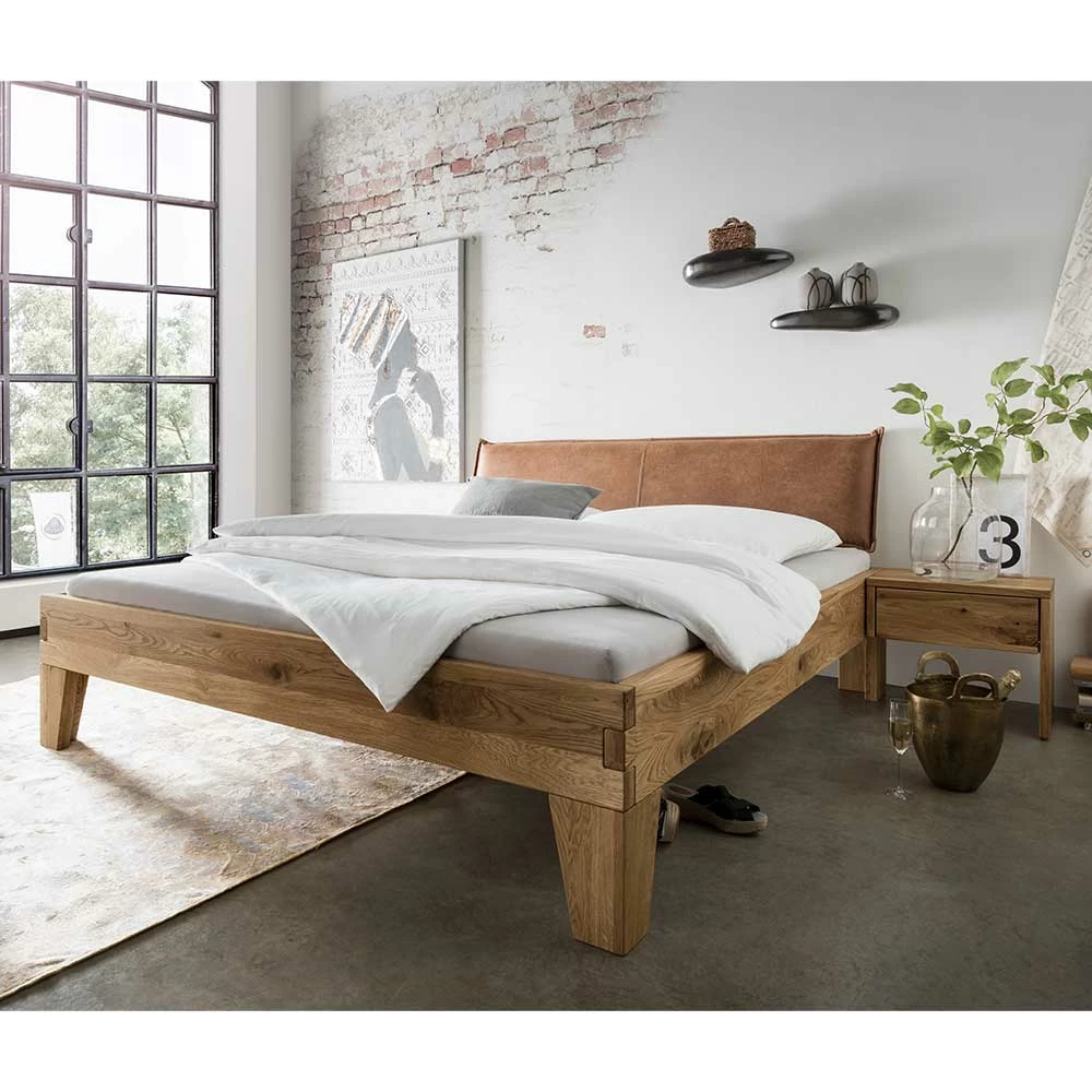 Design Holzbett & Nachtkonsolen - Aryvano (dreiteilig) Design Holzbett & Nachtkonsolen - Aryvano (dreiteilig) -Valganios Sales design holzbett nachtkonsolen aus wildeiche aryvano 01