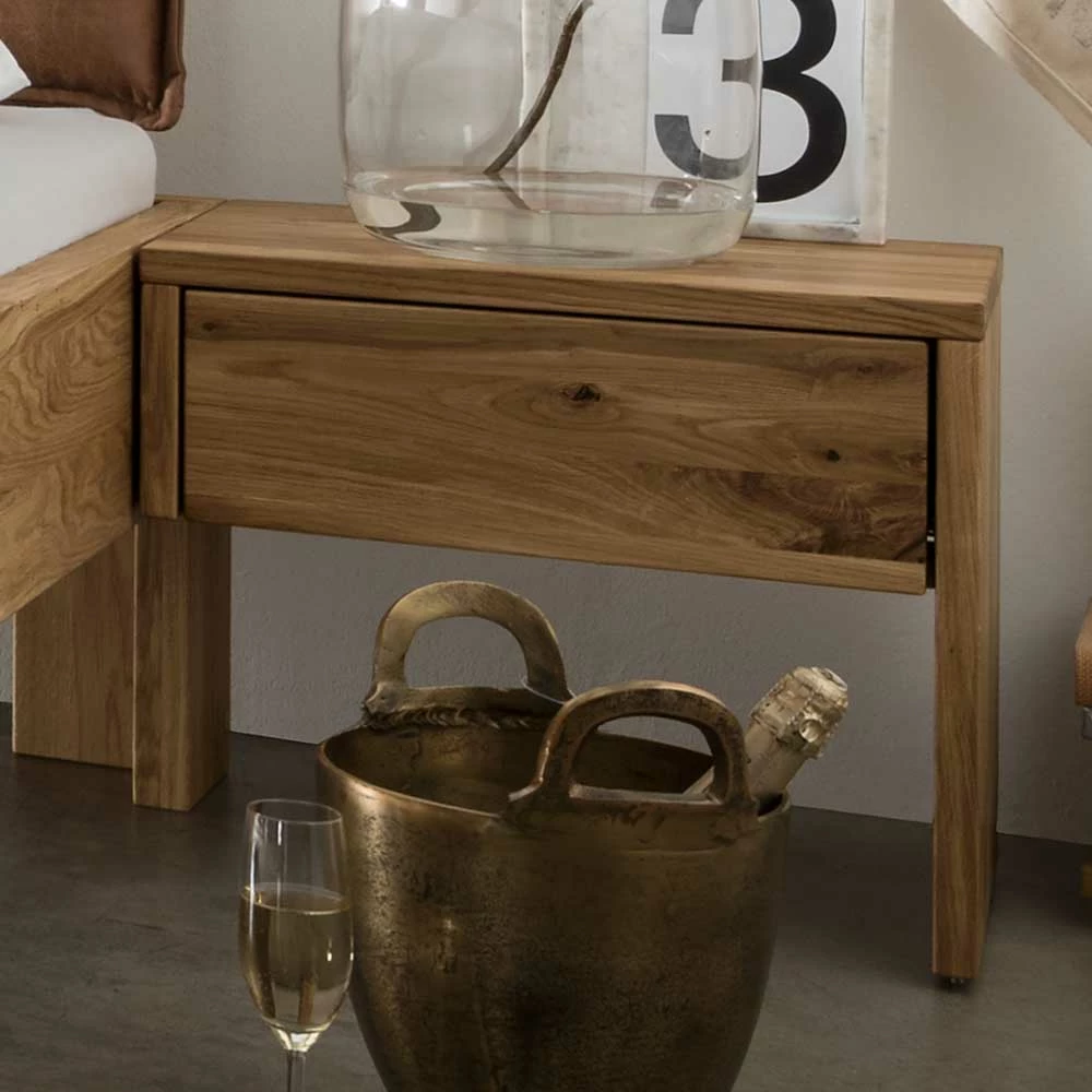 Design Holzbett & Nachtkonsolen - Aryvano (dreiteilig) Design Holzbett & Nachtkonsolen - Aryvano (dreiteilig) -Valganios Sales design holzbett nachtkonsolen aus wildeiche aryvano 04