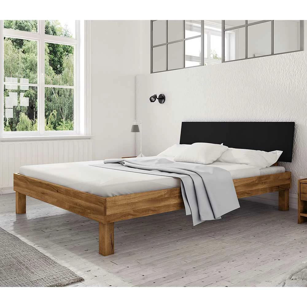 Design Wildeichebett mit schwarzem Kopfteil - Olbysca I Design Wildeichebett Mit Schwarzem Kopfteil - Olbysca I -Valganios Sales design wildeichebett mit schwarzem kopfteil aus mdf online kaufen olbysca i 02