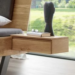 Designbett & Hänge-Nachttische - Aryvano (dreiteilig) 5 Designbett & Hänge-Nachttische - Aryvano (dreiteilig) -Valganios Sales designbett haenge nachttische aus wildeiche massivholz aryvano 04