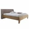 Designbett Mit Polsterkopfteil Braun Manarola & Eiche Teilmassiv -Valganios Sales designbett mit polsterkopfteil braun eiche teilmassiv manarola f