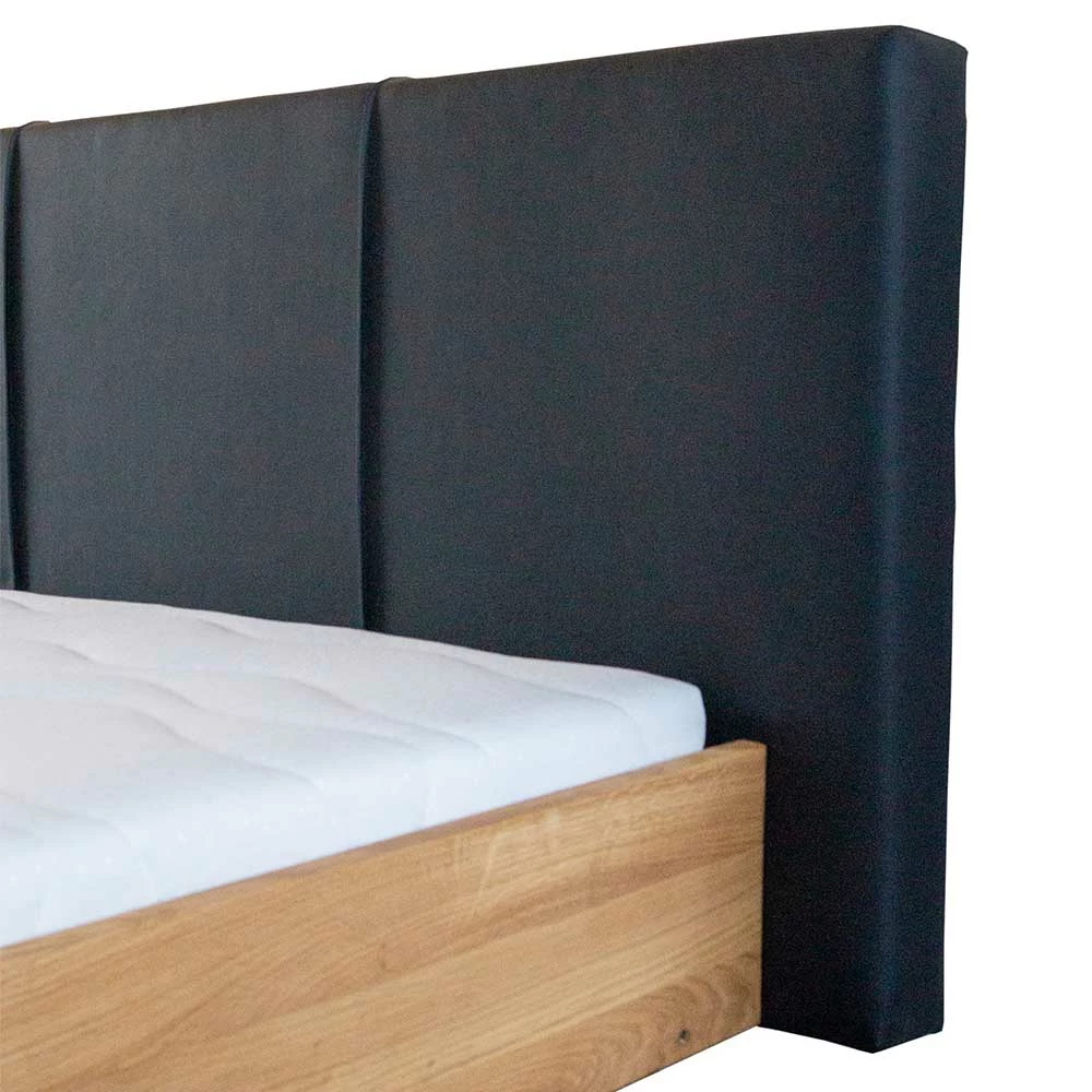 Designbett mit Polsterkopfteil & Holzrahmen - Vagenta Designbett Mit Polsterkopfteil & Holzrahmen - Vagenta -Valganios Sales designbett mit polsterkopfteil holzrahmen wildeiche auf metallkufen vagenta 02