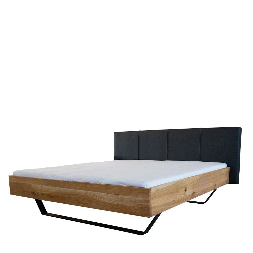 Designbett mit Polsterkopfteil & Holzrahmen - Vagenta Designbett Mit Polsterkopfteil & Holzrahmen - Vagenta -Valganios Sales designbett mit polsterkopfteil holzrahmen wildeiche auf metallkufen vagenta f