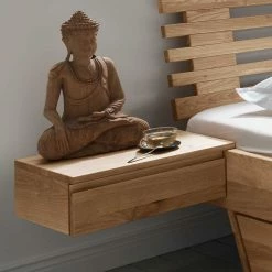 Designbett & Nachtkonsolen - Zennian (dreiteilig) -Valganios Sales designbett nachtkonsolen aus wildeiche mit bettkasten zennian 05
