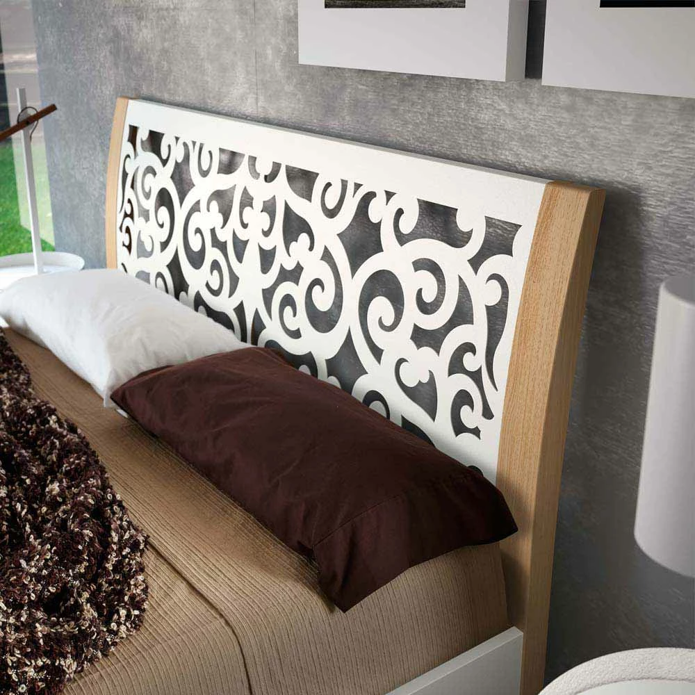 Designerbett Briola in Weiß Metall Designerbett Briola In Weiß Metall -Valganios Sales designerbett weiss metall eiche bianco briola 05