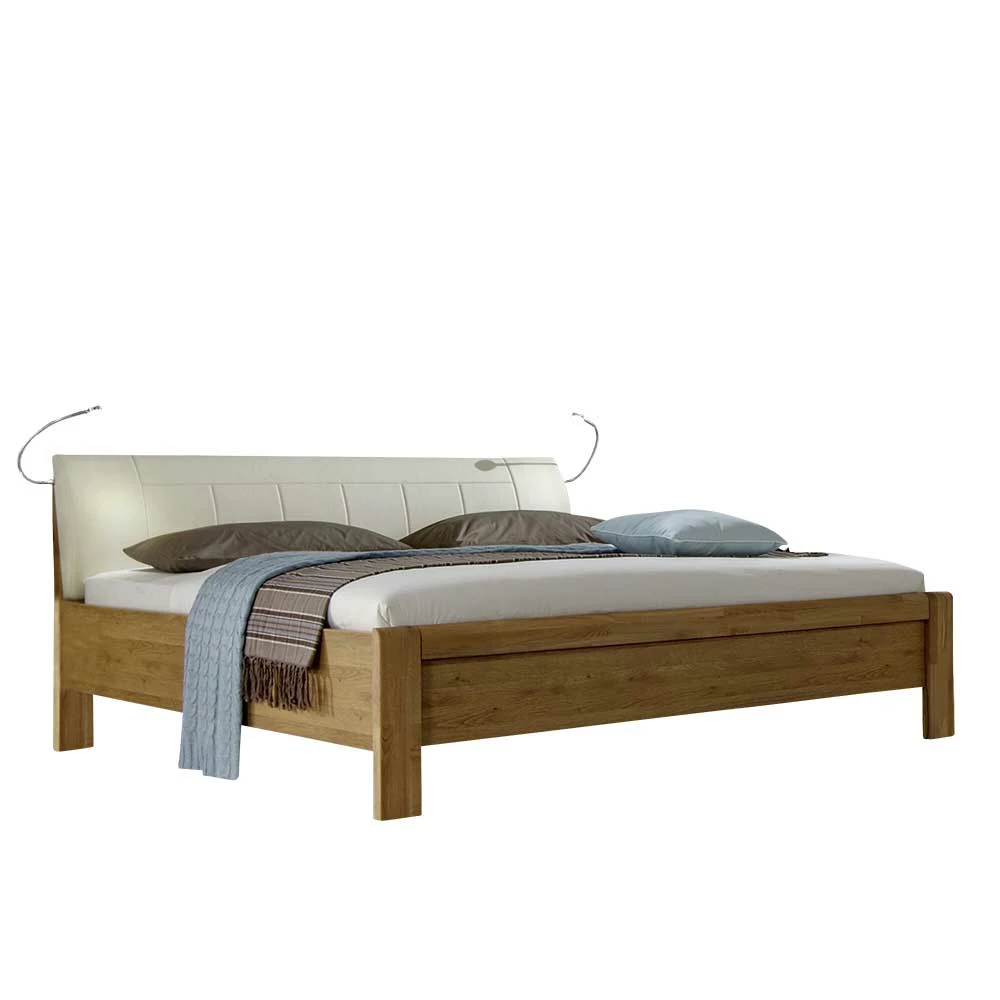 Doppelbett Waruna aus Eiche Doppelbett Waruna Aus Eiche -Valganios Sales doppelbett aus eiche polsterkopfteil waruna f