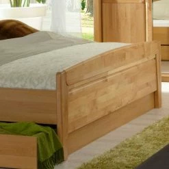 Doppelbett Bordeaux Aus Erle Teilmassiv -Valganios Sales doppelbett erle teilmassiv bettkasten bordeaux 03