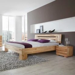 Doppelbett Set Junetega Aus Massivholz Kernbuche Geölt (dreiteilig) -Valganios Sales doppelbett set massivholz kernbuche geoelt mit zwei schubladen nachtkommoden junetega 01