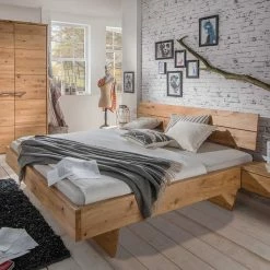 Edles Doppelbettgestell Aus Wildeiche - Smiralda 3 Edles Doppelbettgestell Aus Wildeiche - Smiralda -Valganios Sales edles doppelbettgestell aus wildeiche massivholz zb in 180x200 smiralda 01